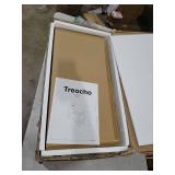 Treocho End Tables Living Room Set of 2, Narrow Side Table with Charging Station, White Table Bedside Sofa for Small Spaces, Living Room, Bedroom