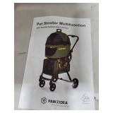 PAWZIDEA Double Pet Stroller with 2 Detachable Carriers, Portable Dog Crate for Car Travel & TSA-Approved Expandable Cat Carrier, Foldable Lightweight Jogger Stroller for 2-4 Cats or Small/Medium 