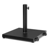Patio Umbrella Base 43lbs Outdoor Umbrella Stand with Wheels, Heavy Duty Square Concrete Stand Market Umbrella, Black