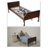 (Only headboard and footboard )Drive Medical Full Electric Ultra Light Plus Hospital Bed, No Rails and No Mattress, 36 Inch