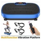 Vibration Plate Exercise Machine, Vibrating Plate Machine with Bluetooth for Lymphatic Drainage, powers on (damaged control button)