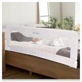 Bed Rail for Toddlers & Infants Universal Toddler Bed Rails for Twin, Full Size, Queen &King Beds with Thick Mattresses & Recessed beds - White 59W*23.5H (Pack of 1)