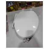 KOHLER 20110-0 Brevia, Slow Close Toilet Seat, Elongated Toilet Seat, Grip-Tight Bumpers Quick-Attach Hardware, White