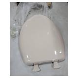 Bemis Classic Colors Slow Close Toilet Seat, Easy Clean Hinges and Durable Plastic Seat, Made in USA, Elongated, Blush