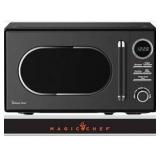 Magic Chef Microwave - 0.7 Cu Ft Retro Style Countertop Microwave Oven, Compact Kitchen Counter or Dorm Appliance, 700 Watts, Black