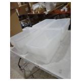 Storage Bins 40 pieces 6-Quart Clear Base Snap-On Lid Concave Design Plastic Storage Bins for Shoes Accessories and Crafts Household items Stackable Storage Bins