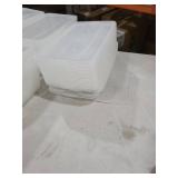 Storage Bins 40 pieces 6-Quart Clear Base Snap-On Lid Concave Design Plastic Storage Bins for Shoes Accessories and Crafts Household items Stackable Storage Bins