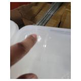 Storage Bins 40 pieces 6-Quart Clear Base Snap-On Lid Concave Design Plastic Storage Bins for Shoes Accessories and Crafts Household items Stackable Storage Bins