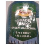 Vigoro6 ft. x 100 ft. Green Malachite Sun Shade Fabric Shade Cloth - Retail: $134