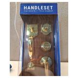 Toledo Fine Locks Double Cylinder Polish Brass Handle Set V1601COCAUS3 - Retail: $50