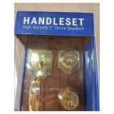 Toledo Fine Locks Double Cylinder Polish Brass Handle Set V1601COCAUS3 - Retail: $50