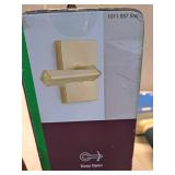 Wilshire Brushed Gold Hall/Closet Passage Door Lever with Rectangle Rose