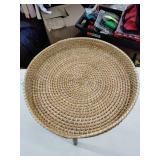 Round Natural Woven Accent Table - Threshold - Retail: $92