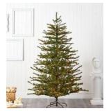 Pre-lit Noble Fir Artificial Christmas Tree - Retail: $299