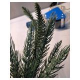 Artificial Pine Tree in Woven Basket