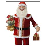 Life-Size Animated Santa Claus with Tree and Gift - Retail: $150