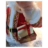 Life-Size Animated Santa Claus with Tree and Gift - Retail: $150