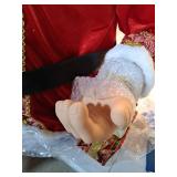 Life-Size Animated Santa Claus with Tree and Gift - Retail: $150