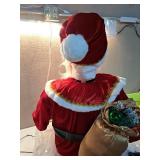 Life-Size Animated Santa Claus with Tree and Gift - Retail: $150