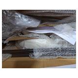 Set of 2 -24" Upholstered with Metal Base Counter Height Barstool Cream Boucle - Room Essentials - Retail: $120