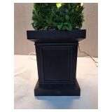 Pre-lit Artificial Topiary Tree with Decorative Planter