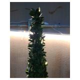 Pre-lit Artificial Topiary Tree with Decorative Planter
