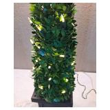 Pre-lit Artificial Topiary Tree with Decorative Planter
