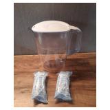 Brita Large 10 Cup Water Filter Pitcher with Smart Light Filter Reminder and 2 Standard Filtes, Made Without BPA, White (Packaging May Vary) (1512822)