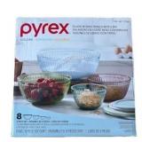 Pyrex Mix Colors Glass Mixing Bowl Set with Lids  Nesting Storage Bowls, Microwave, Freezer & Dishwasher Safe (SEE DETAILS) - Retail: $50