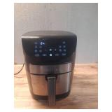 Gourmia Air Fryer Oven Digital Display 6 Quart Large AirFryer Cooker 12 Touch Cooking Presets, XL Air Fryer Basket 1500w Power Multifunction Stainless Steel FRY FORCE 360Â° (6 QT) - Retail: $70