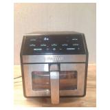 Gourmia 8qt Digital Air Fryer with 12 One-Touch Functions & Guided Cooking Stainless Steel Black: Kitchen Appliance - Retail: $70