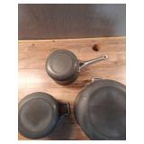 Calphalon Classic Nonstick Hard-Anodized 14-Piece Cookware Set, Grey- MISSING 2 PIECES- MISSING LIDS  - Retail: $310