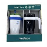 Reduce Cold1 24 Fluid Ounce Mug, 2 Pack (White/Black) (MISSING THE BLACK ONE)