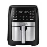 Gourmia Air Fryer Oven Digital Display 6 Quart Large AirFryer Cooker 12 Touch Cooking Presets, XL Air Fryer Basket 1500w Power Multifunction Stainless Steel FRY FORCE 360° (6 QT)