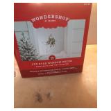 Lit LED Hanging Star with Christmas Greenery Silver - Wondershop: 14-Inch, Battery Operated, Indoor/Sheltered Outdoor Use