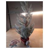 North Pole Trading Co. 36in Flocked Red Berry Christmas Tabletop Tree, One Size, Green