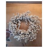 Christmas Wreaths Unlit White Ilex Berry Wreath, 24 In, By Christmas Wreath Decorations