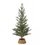 North Pole Trading Co. 36in Rattan Potted Christmas Tabletop Tree, One Size, Green