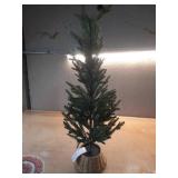 North Pole Trading Co. 36in Rattan Potted Christmas Tabletop Tree, One Size, Green