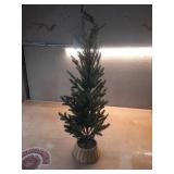 North Pole Trading Co. 36in Rattan Potted Christmas Tabletop Tree, One Size, Green