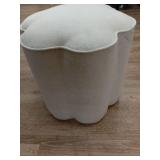 Scalloped Upholstered Ottoman - Room Essentials- Retail: $50