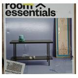 Modern Black Two-Tier Console Table