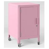 Metal Rolling Locker Storage Cabinet with Lock- Room Essentials Pink - Retail: $125