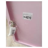 Metal Rolling Locker Storage Cabinet with Lock- Room Essentials Pink - Retail: $125