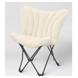 Butterfly Chair Faux Shearling Cream - Room Essentials - Retail: $43