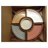 over&back, 6 Piece - Food Side Dip Server Lazy Susan - Retail: $58