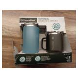INSULATED COFFEE MUG - Black ,Gray