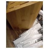 Cangshan RAINIER Series 8-Piece Knife Block Set, German Steel, Bamboo Block, Black - Retail: $249