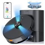 Giomre 3-in-1 Robot Vacuum and Mop Combo, Self Emptying Station for 60 Days, Robotic Vacuum Cleaner with LiDAR Navigation & Max Strong 5000Pa Suction, 2.4G WiFi/Alexa/App Control, Self-Charging Base