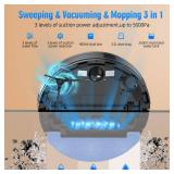 Giomre 3-in-1 Robot Vacuum and Mop Combo, Self Emptying Station for 60 Days, Robotic Vacuum Cleaner with LiDAR Navigation & Max Strong 5000Pa Suction, 2.4G WiFi/Alexa/App Control, Self-Charging Base